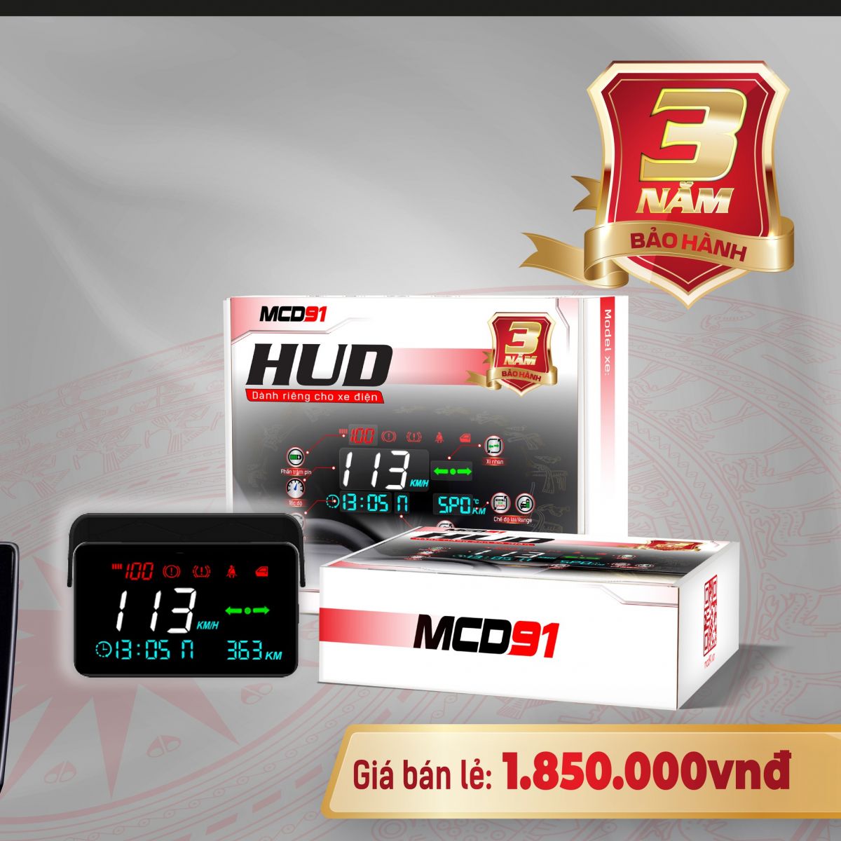 HUD MCD91 cho Vinfast Limo Green – Trải nghiệm kính lái thông minh cho người dùng xe điện